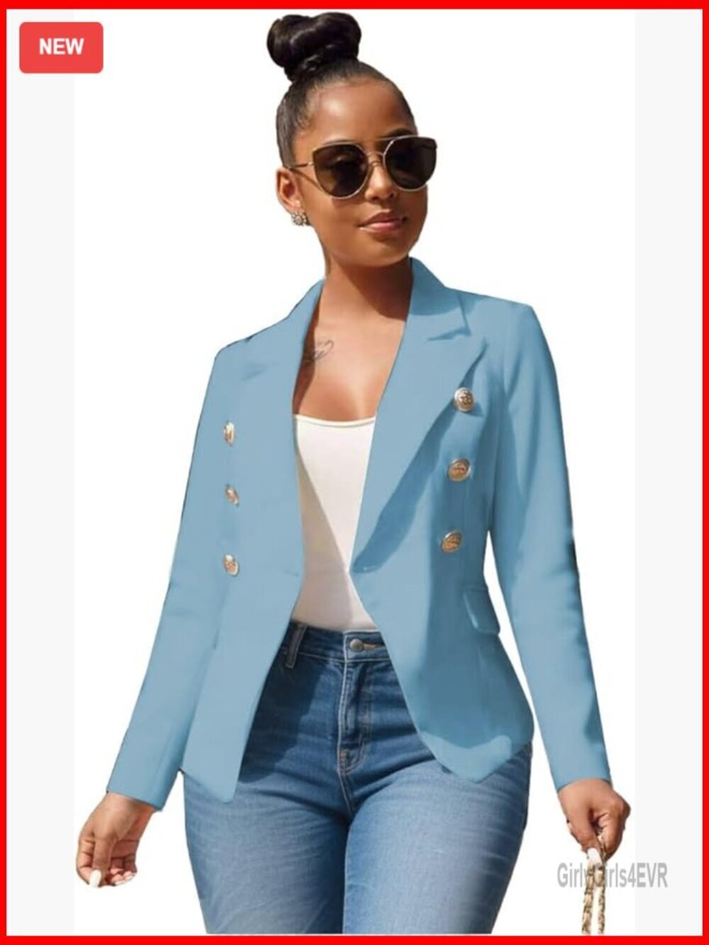 Long Sleeve Blazer with Lapel Collar and Pockets for Business Casual Wear